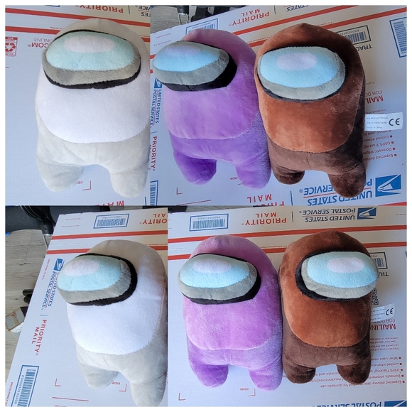 6 Pack New Among Us PLUSHIES Crewmate 20cm plush stuffed animal toy - Picture 1 of 4
